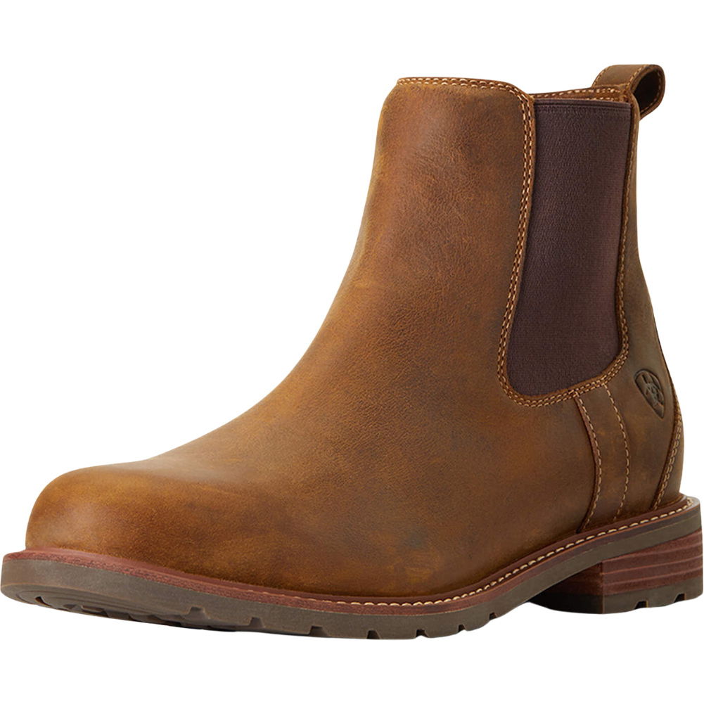 2026 Ariat Mens Wexford Waterproof Chelsea Boots 10034032 - Weathered Brown